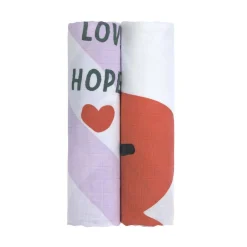 Blankets|Sleep Sacks + Wraps-Lassig Heavenly Soft Swaddle (120x120cm) 2 Pack