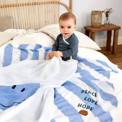 Blankets|Sleep Sacks + Wraps-Lassig Heavenly Soft Swaddle (120x120cm) 2 Pack