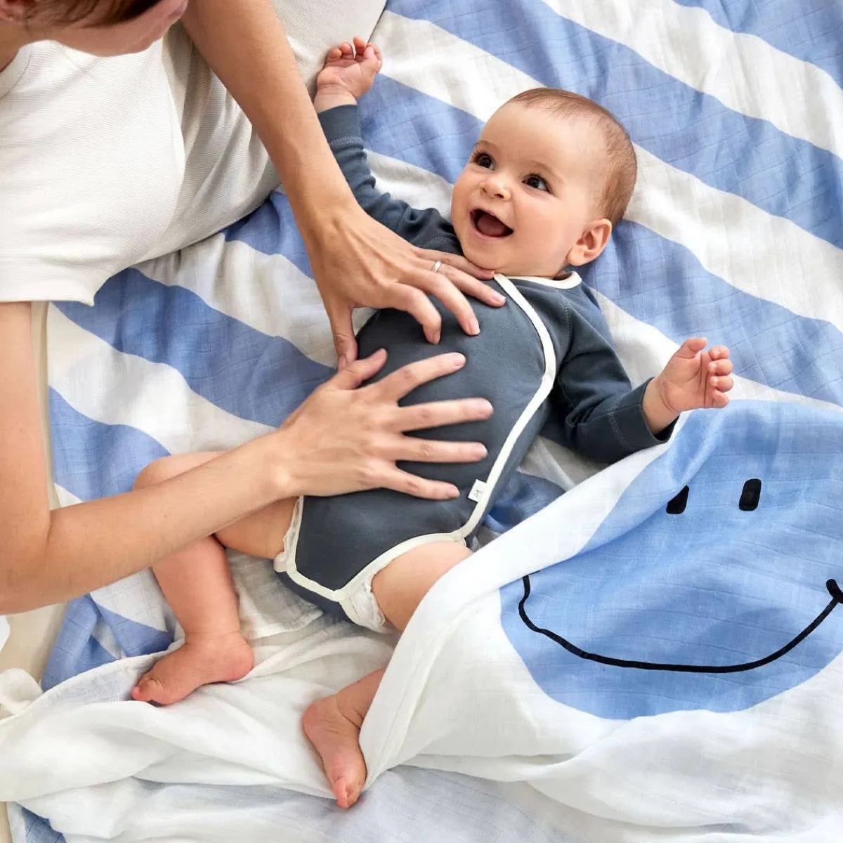 Blankets|Sleep Sacks + Wraps-Lassig Heavenly Soft Swaddle (120x120cm) 2 Pack