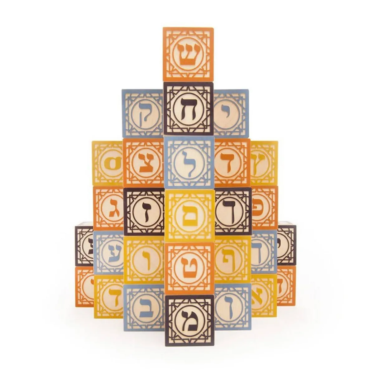 Wooden Toys|Blocks + Shape Sorters-Uncle Goose Hebrew ABC Blocks