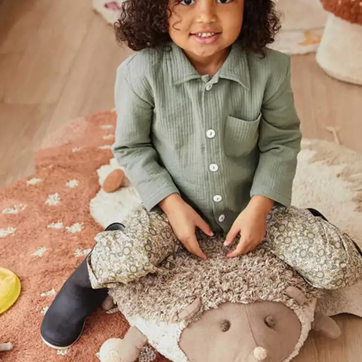 Beanbag Chairs-Lorena Canals Hedgehog Floor Cushion