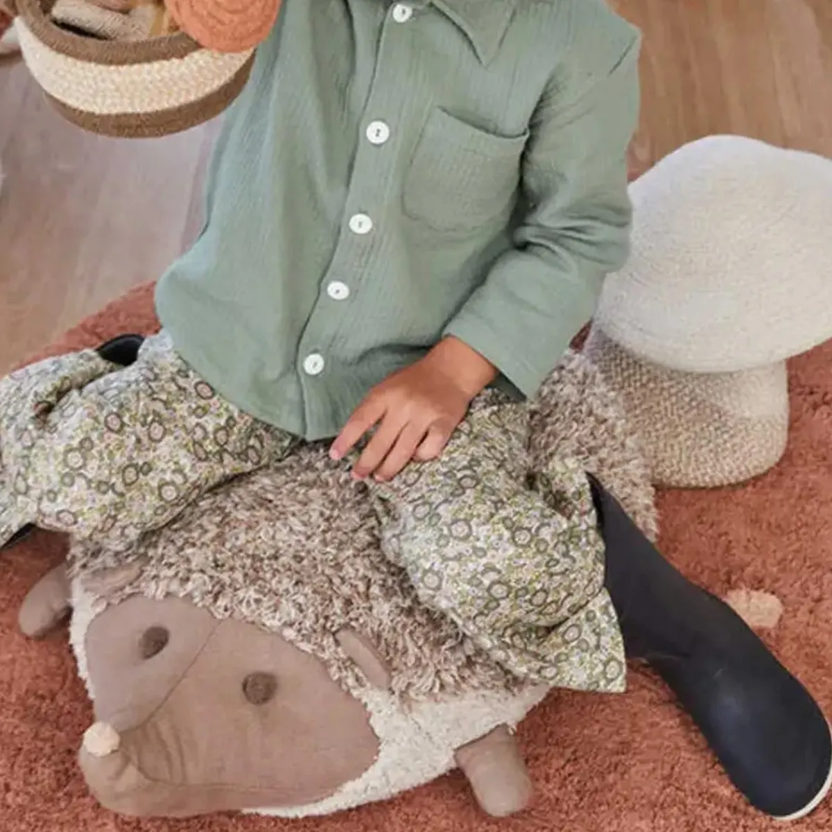 Beanbag Chairs-Lorena Canals Hedgehog Floor Cushion