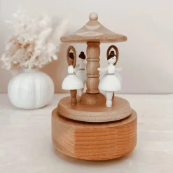 Wooden Toys|Decorative Objects-Blossom & Pear Heirloom Wooden Musical Carousel