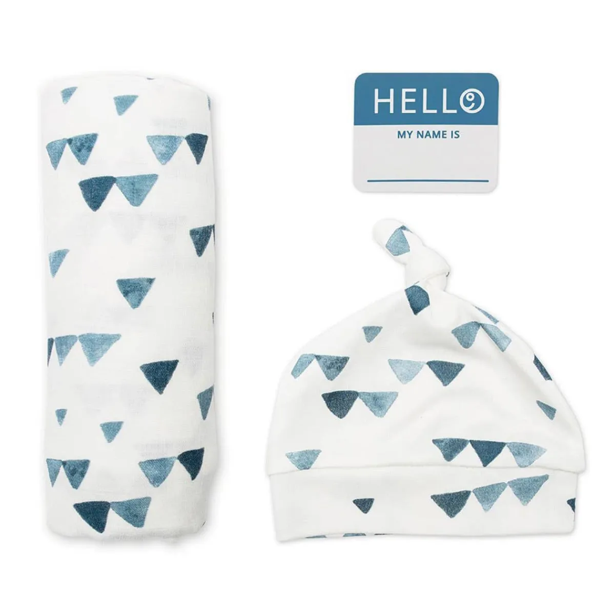 Blankets-Lulujo Hello World Blanket & Knotted Hat
