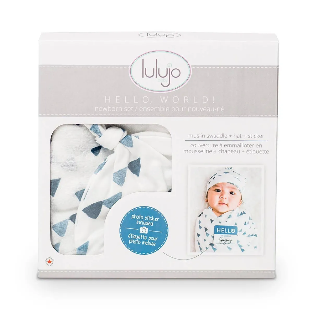 Blankets-Lulujo Hello World Blanket & Knotted Hat