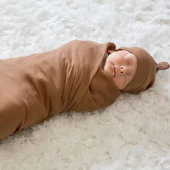 Blankets-Lulujo Hello World Blanket & Knotted Hat