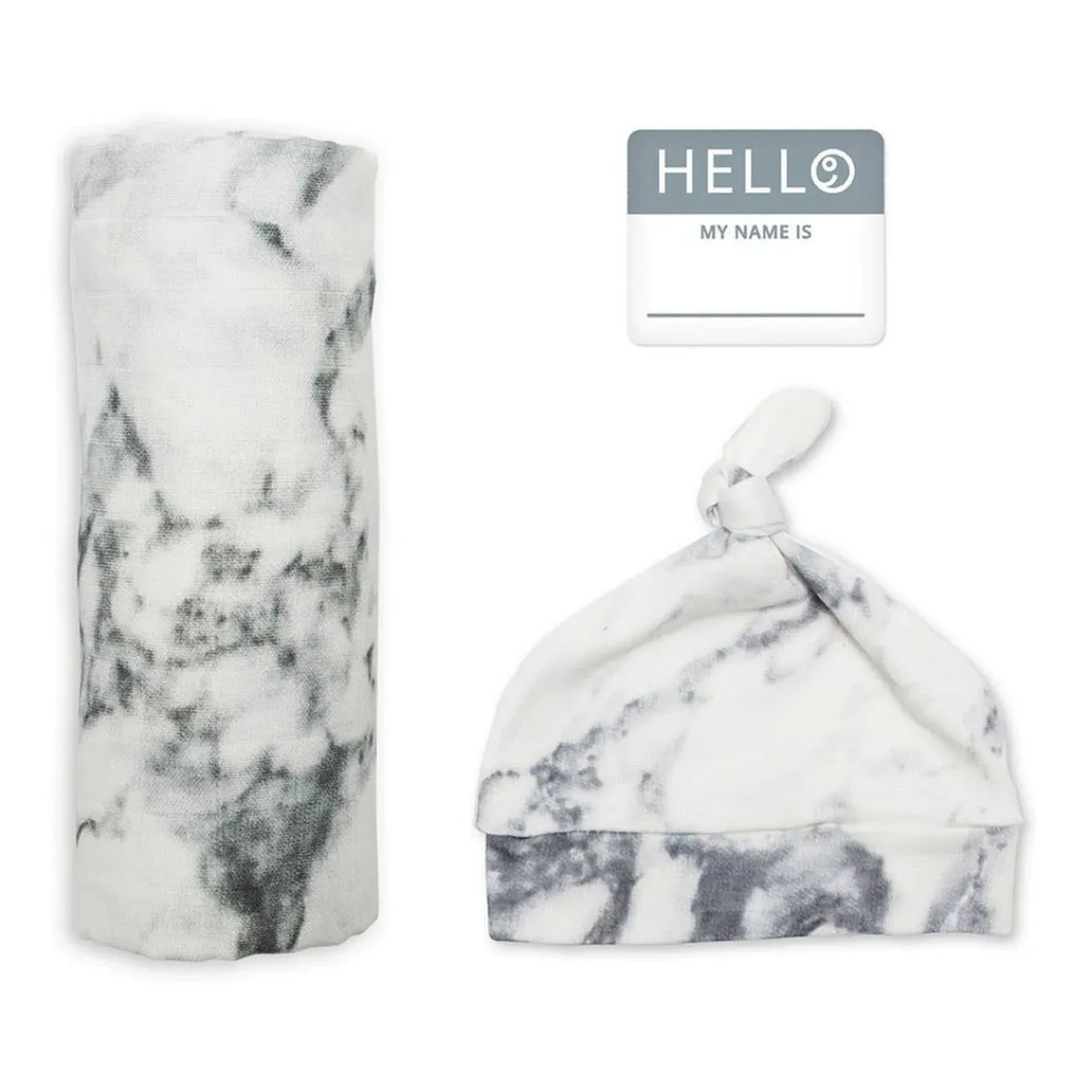 Blankets-Lulujo Hello World Blanket & Knotted Hat
