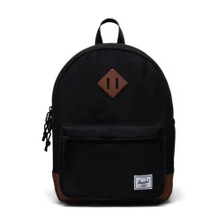 Backpacks-Herschel Heritage Kids Backpack Black/Saddle Brown