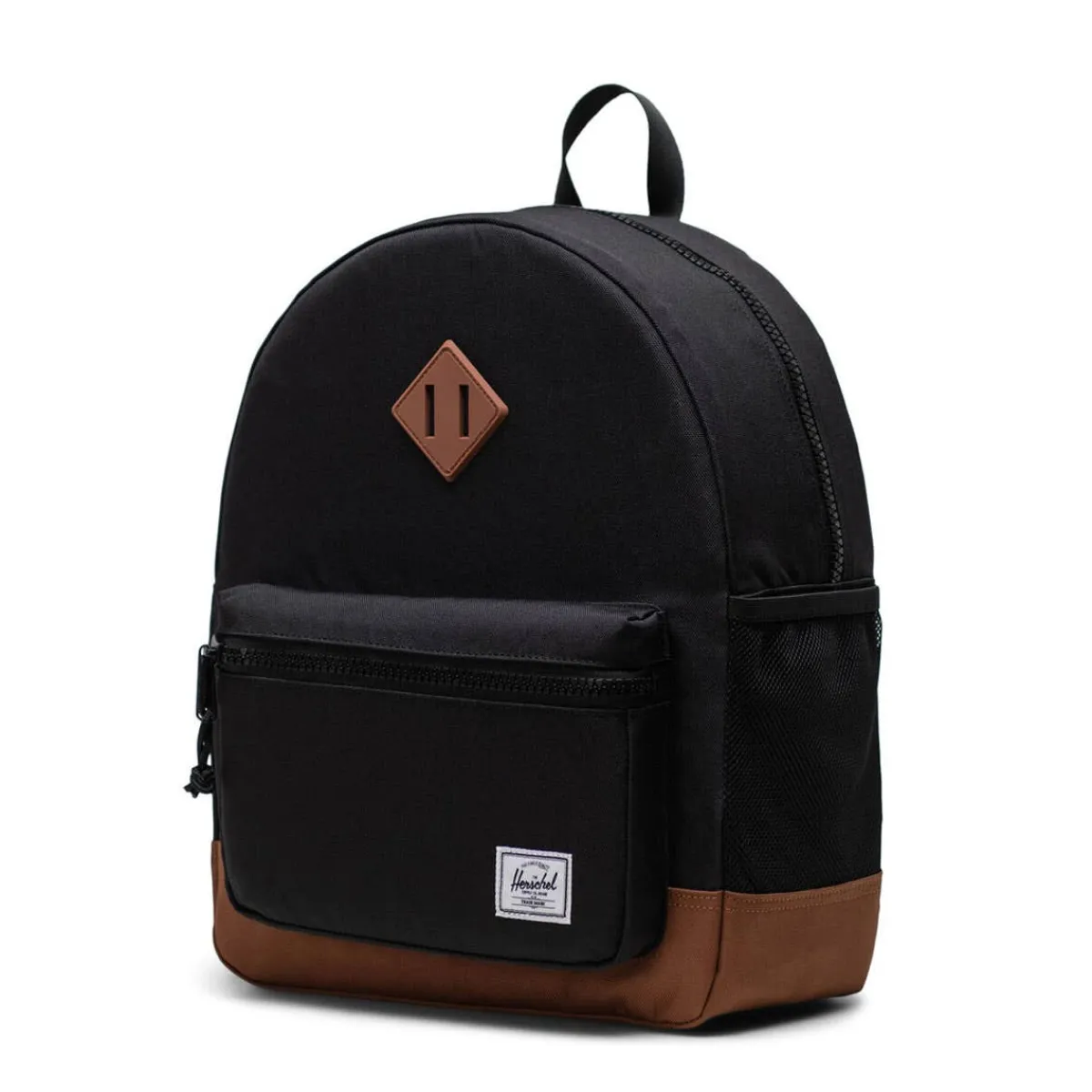 Backpacks-Herschel Heritage Youth Backpack Black/Saddle Brown