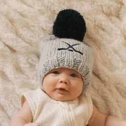 Beanies|Winter Hats-Huggalugs Hockey Beanie Ice Grey