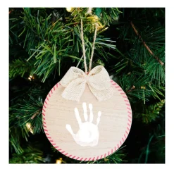Holiday Decorations-Pearhead Holiday First Christmas Ornament