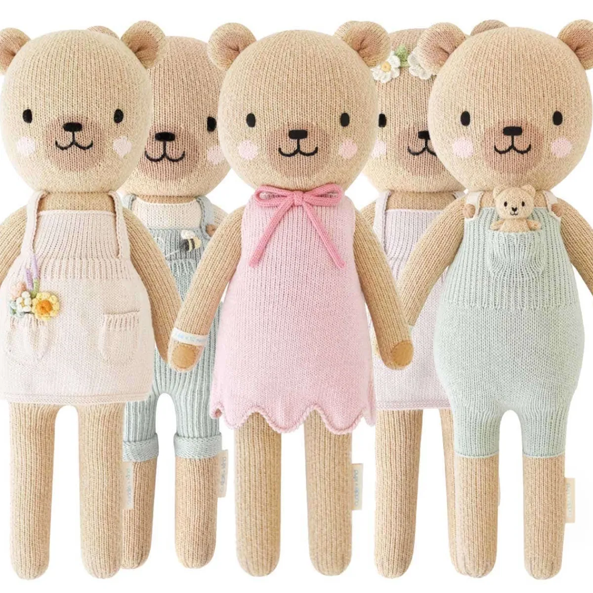 Plush Animals|Knit Animals-cuddle + kind Honey Bear Big Knit Doll