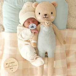 Plush Animals|Knit Animals-cuddle + kind Honey Bear Big Knit Doll