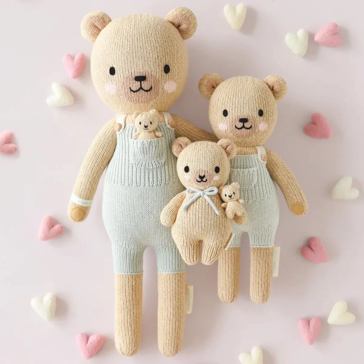 Plush Animals|Knit Animals-cuddle + kind Honey Bear Big Knit Doll