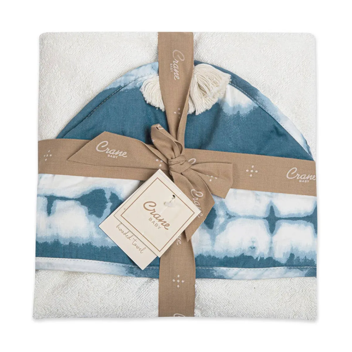 Towels + Cloths-Crane Baby Hooded Towel
