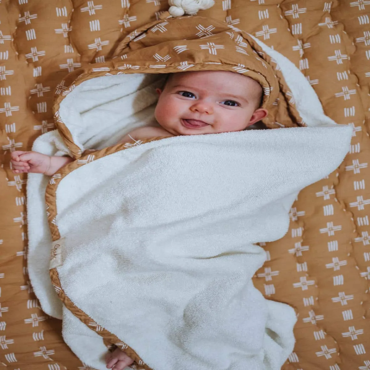 Towels + Cloths-Crane Baby Hooded Towel