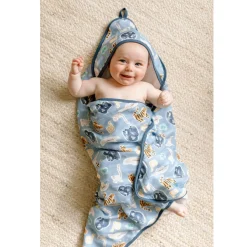 Towels + Cloths-LouLou Lollipop Hooded Towel Set