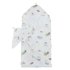 Towels + Cloths-LouLou Lollipop Hooded Towel Set
