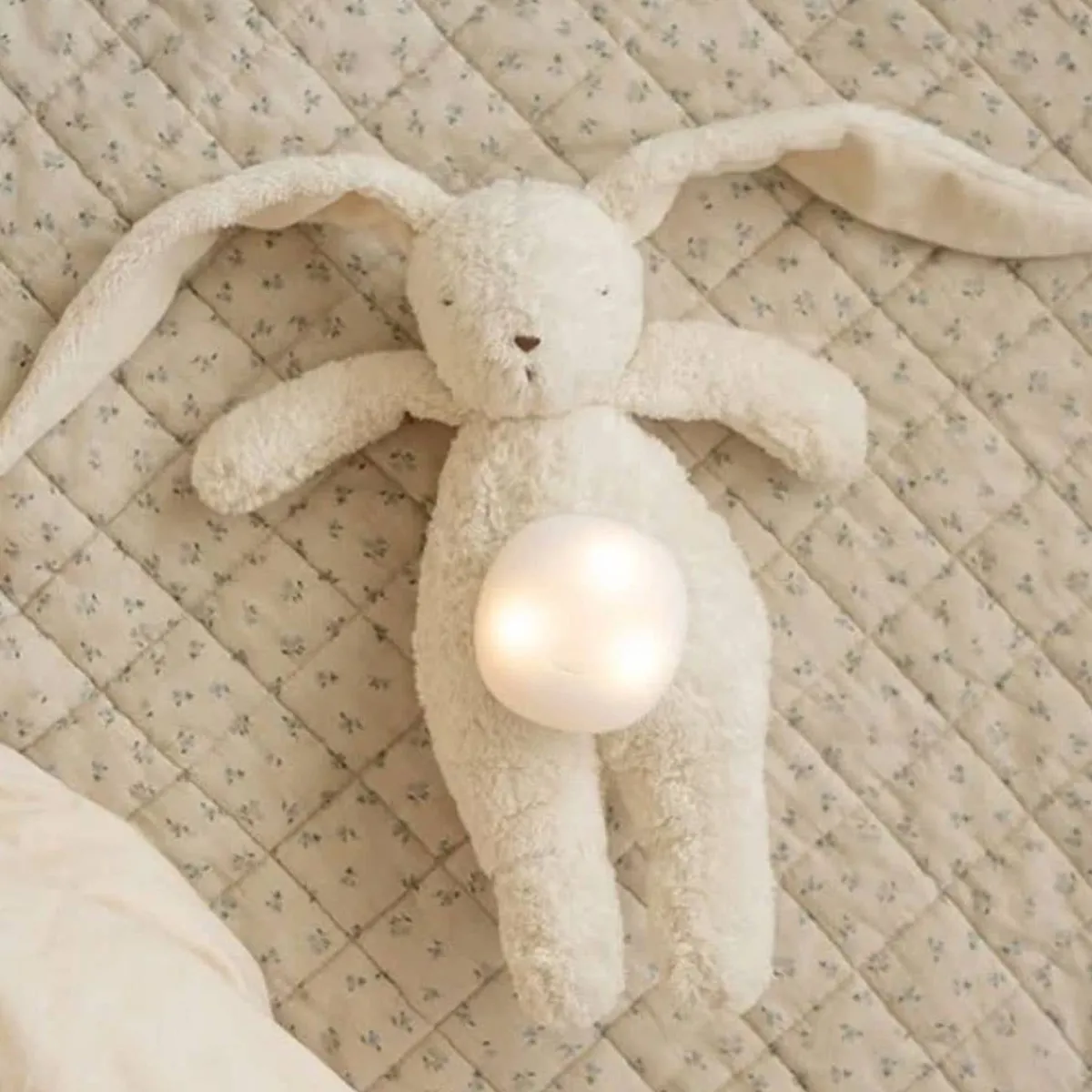 Plush Animals|Sound + Light Machines-Moonie Humming Bunny with Lamp