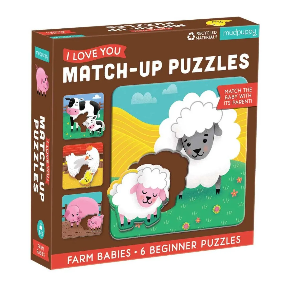 Puzzles|Wooden Toys-Mudpuppy I Love You Match Puzzles