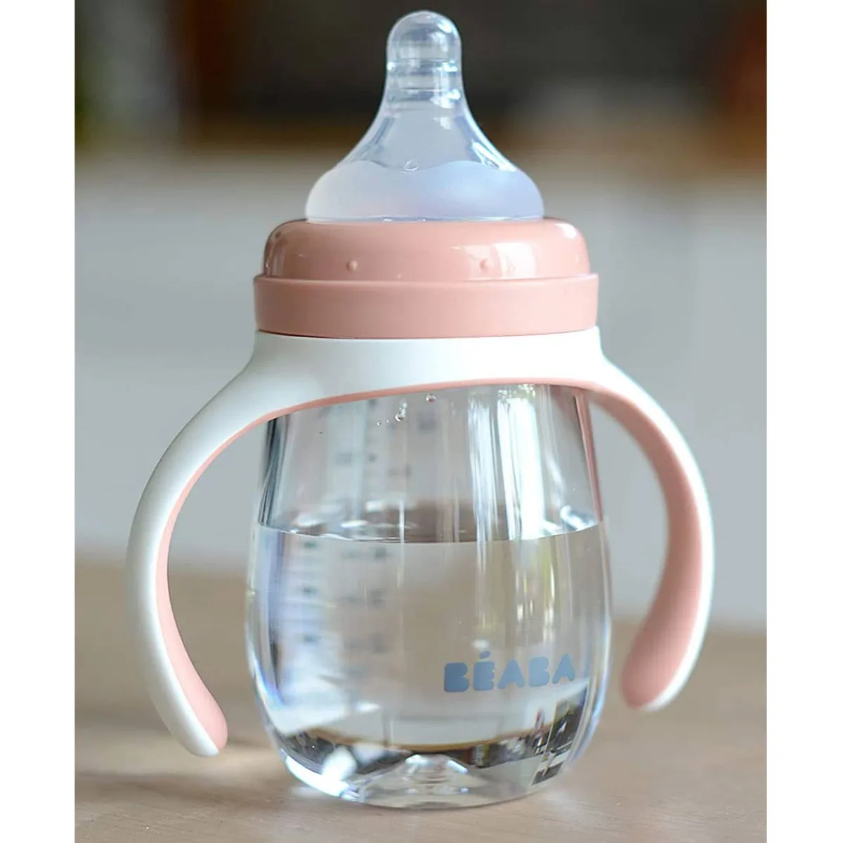 Kids Drinkware|Sippy Cups + Straw Cups-Beaba 2-in-1 Bottle to Sippy Learning Cup