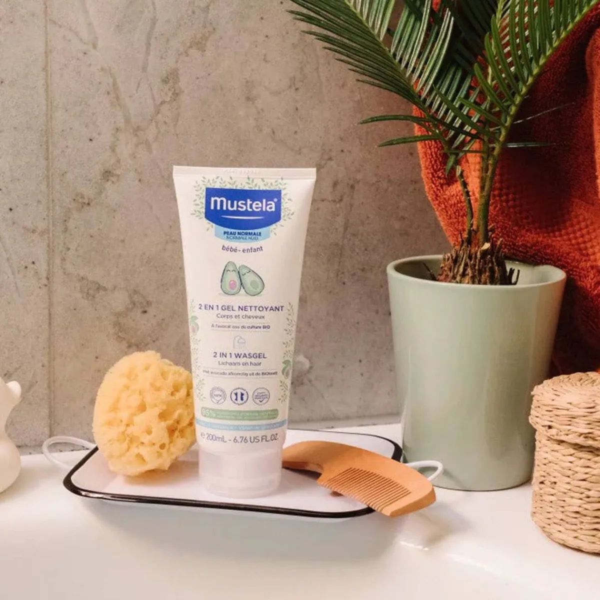 Cleaning Products|Infant Shampoo + Conditioner-Mustela 2-in-1 Cleansing Gel