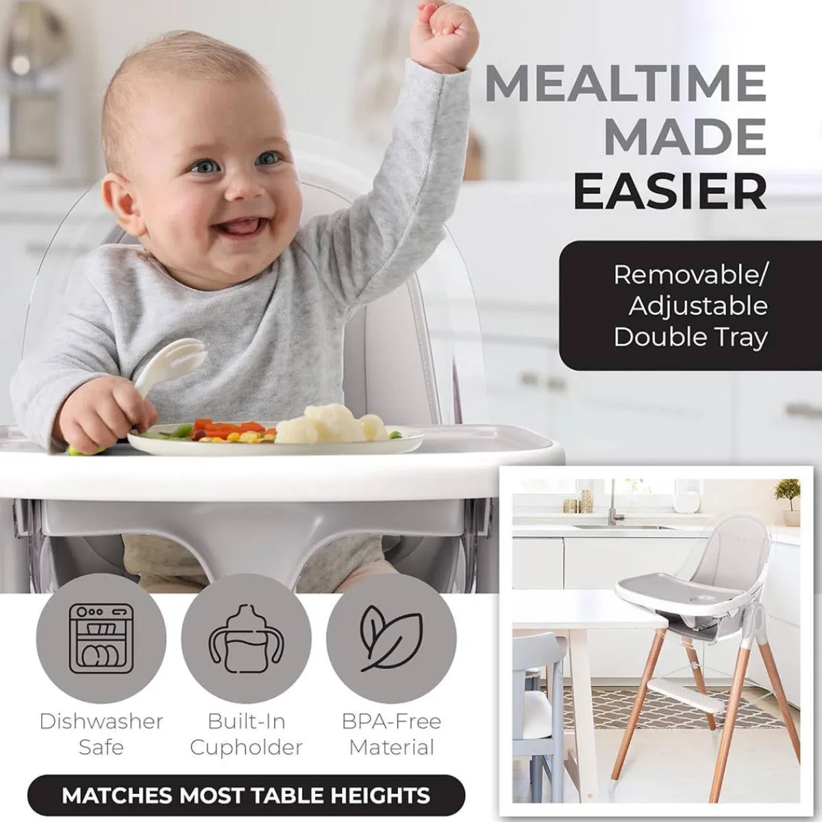 High Chairs & Boosters|Highchairs + Boosters-Children of Design 6-in-1 Deluxe High Chair