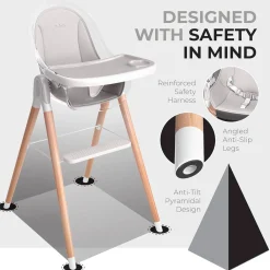 High Chairs & Boosters|Highchairs + Boosters-Children of Design 6-in-1 Deluxe High Chair