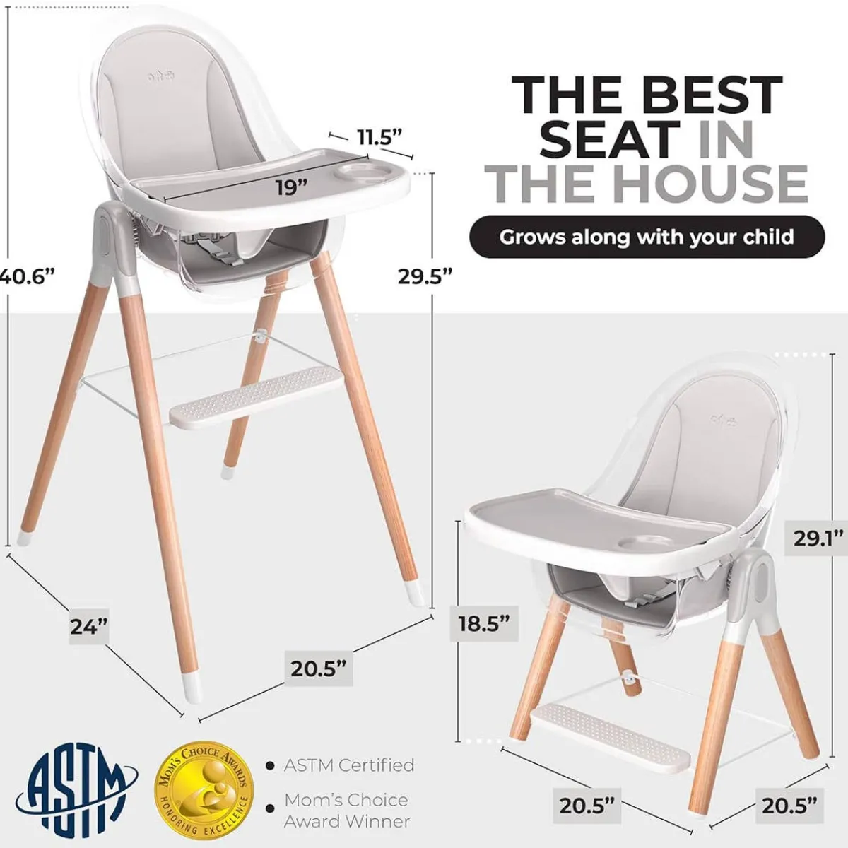 High Chairs & Boosters|Highchairs + Boosters-Children of Design 6-in-1 Deluxe High Chair