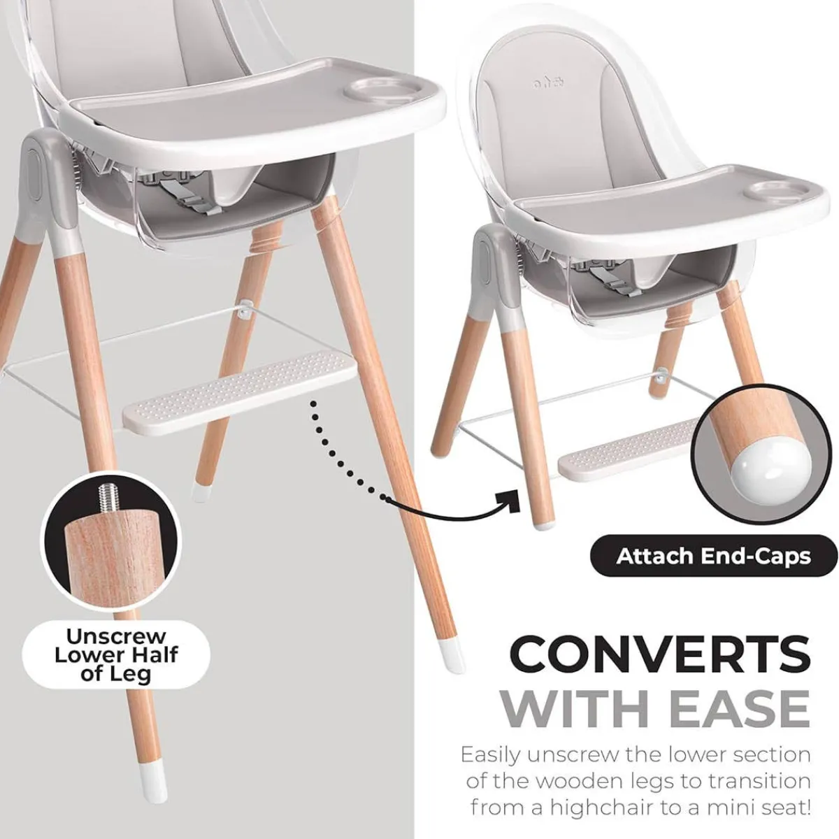High Chairs & Boosters|Highchairs + Boosters-Children of Design 6-in-1 Deluxe High Chair
