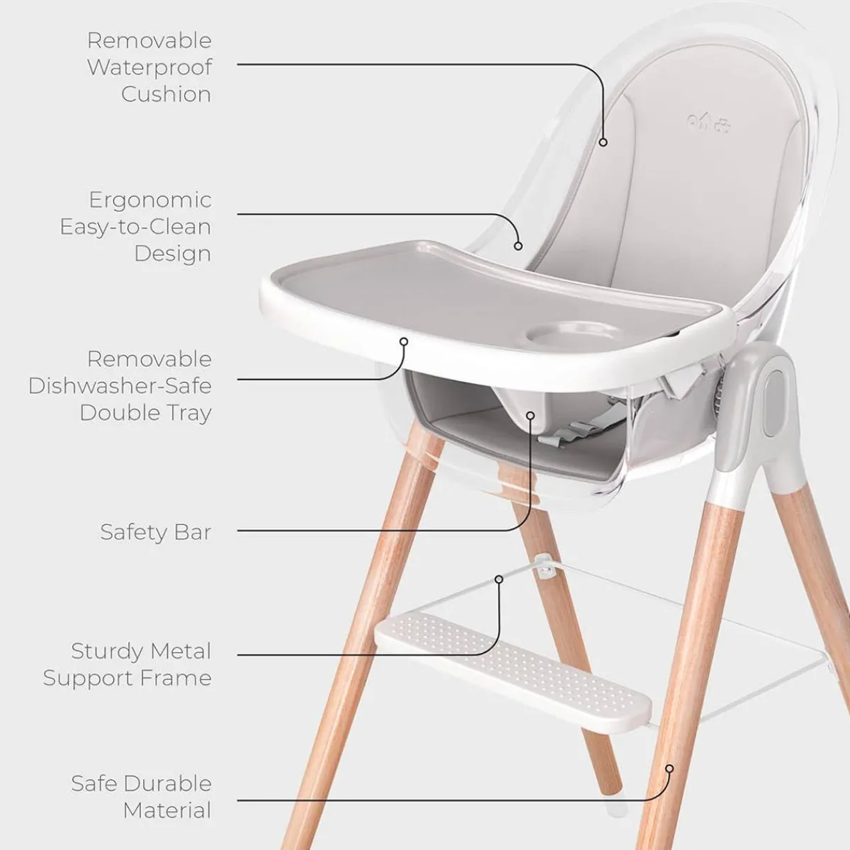 High Chairs & Boosters|Highchairs + Boosters-Children of Design 6-in-1 Deluxe High Chair