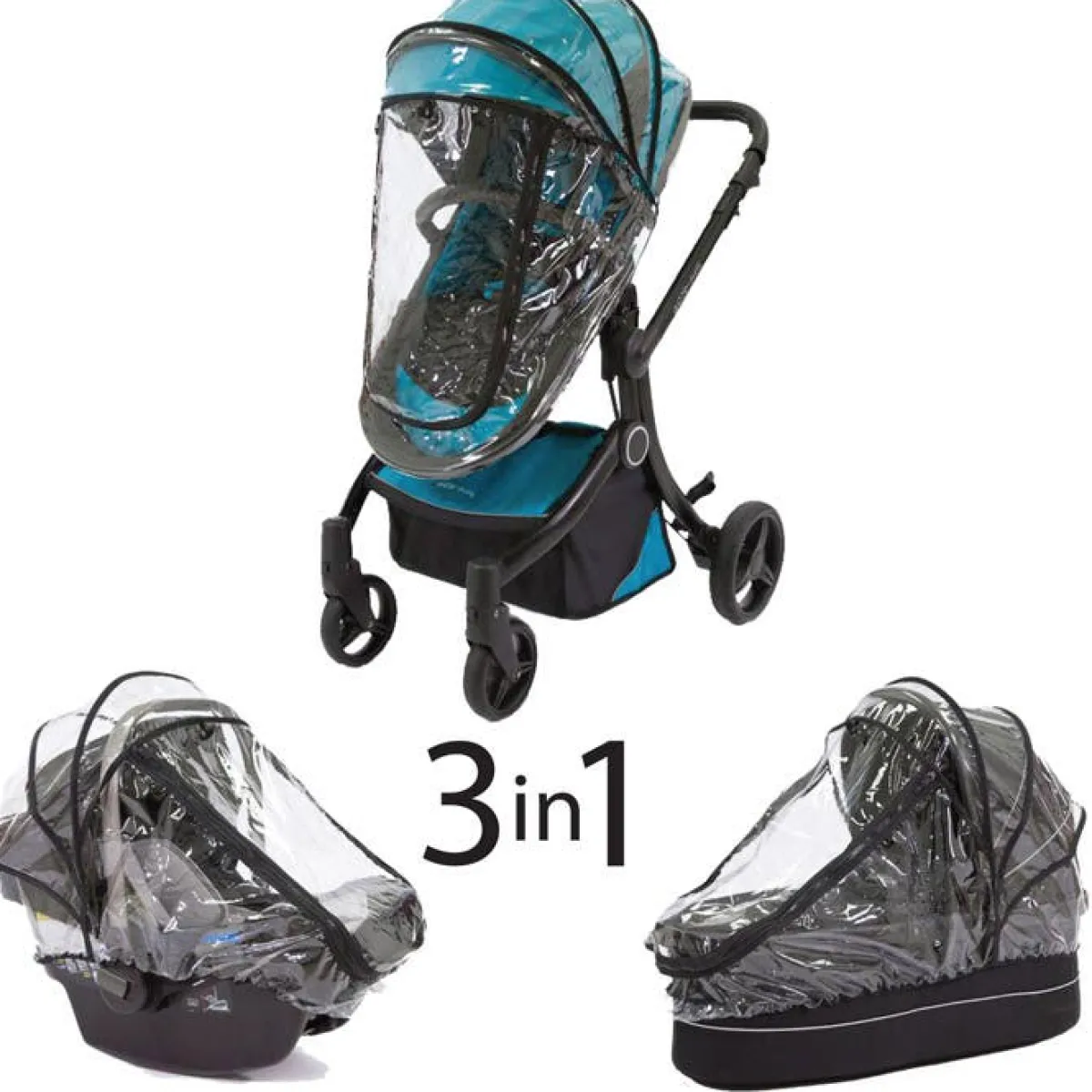 Car Seat Accessories|Stroller Accessories-Guzzie + Guss 3-in-1 Rain Cover