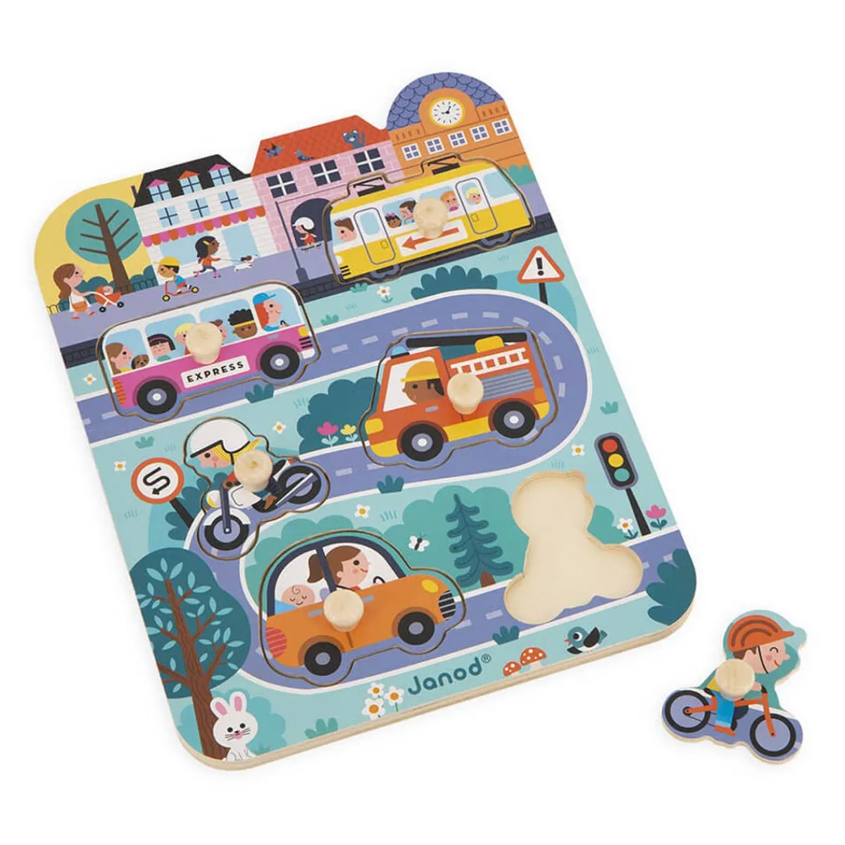 Puzzles|Wooden Toys-Janod In the City Puzzle