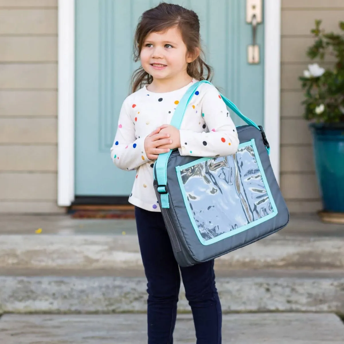 Travel Gear|Car Seat Accessories-J.L. Childress 3-in-1 Travel Activity Tray Grey/Teal