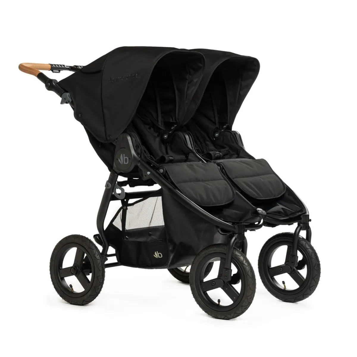 All-Terrain Strollers|Double Strollers-Bumbleride Indie Twin Stroller - Matte Black