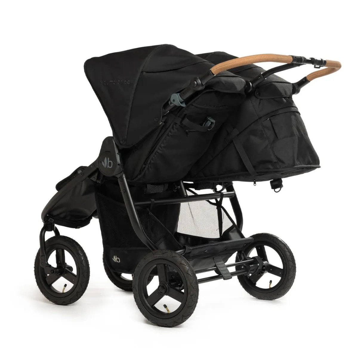 All-Terrain Strollers|Double Strollers-Bumbleride Indie Twin Stroller - Matte Black