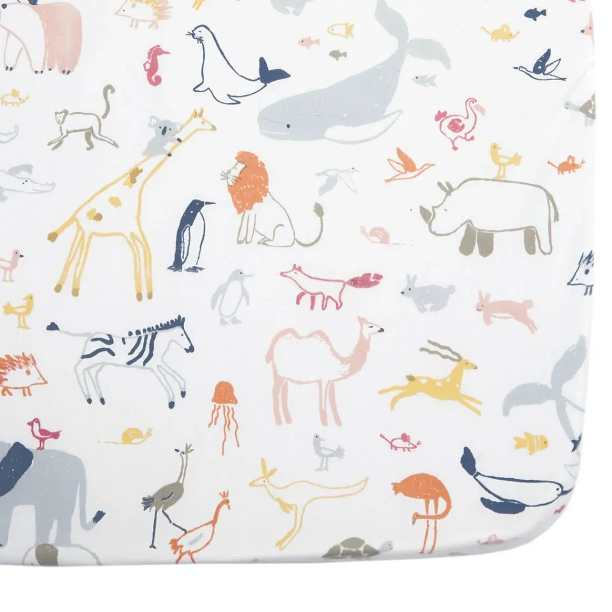 Crib Fitted Sheets-Pehr Into the Wild Crib Sheet