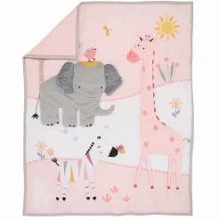 Crib Bedding Sets-Lambs & Ivy Jazzy Jungle 3 Piece Crib Set
