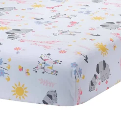 Crib Fitted Sheets-Lambs & Ivy Jazzy Jungle Crib Sheet