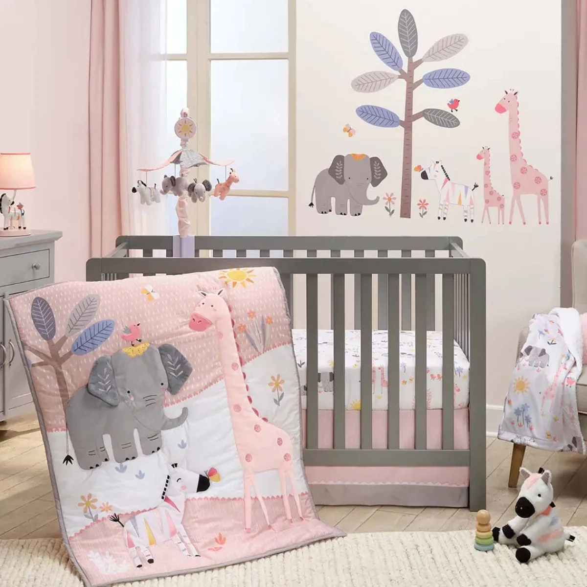 Plush Animals-Lambs & Ivy Jazzy Jungle Plush Zebra