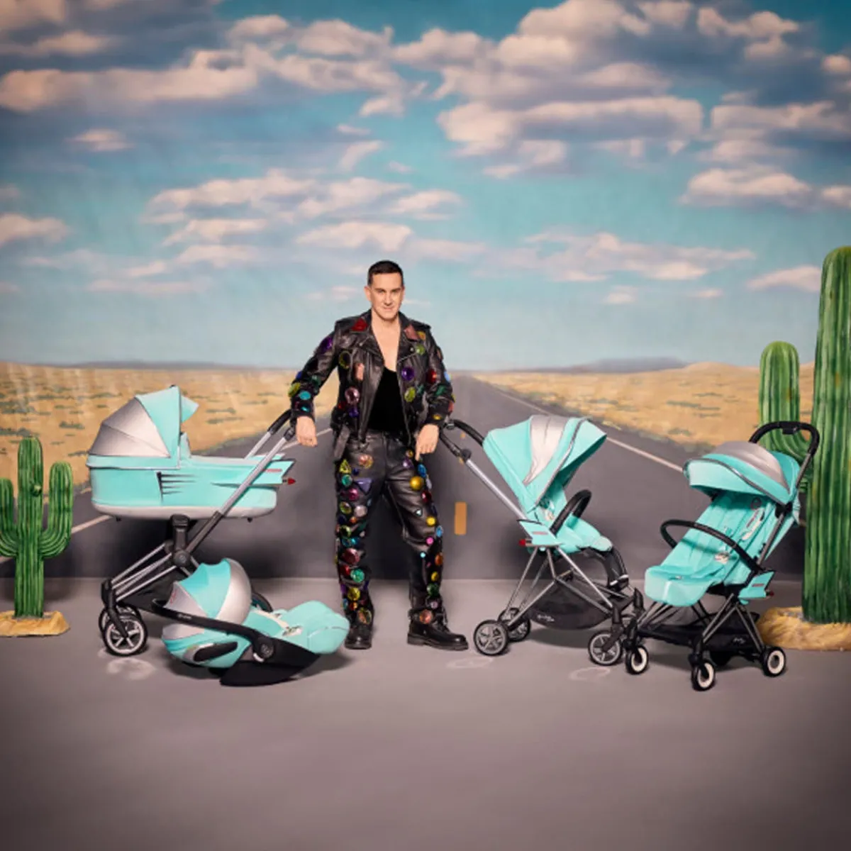 Full-Sized Strollers-Cybex Jeremy Scott Cars ePriam 2 Stroller