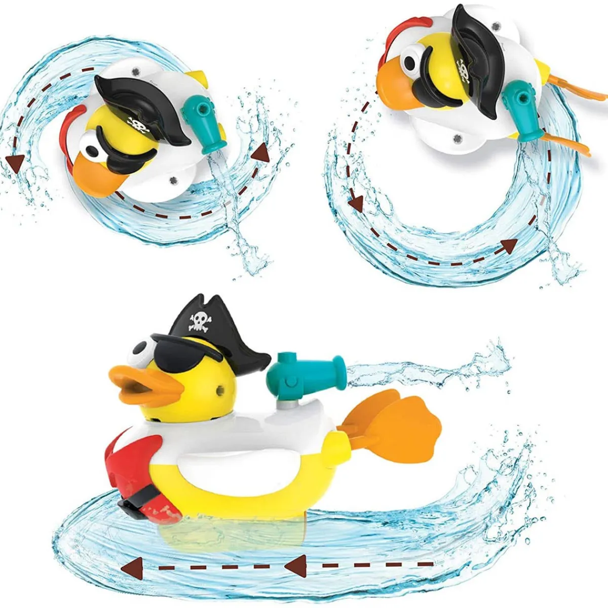Bath Toys-Yookidoo Jet Duck Pirate