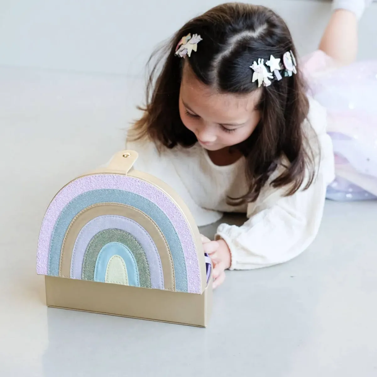 Hair Accessories|Decorative Objects-Mimi & Lula Jewellery Box Rainbow