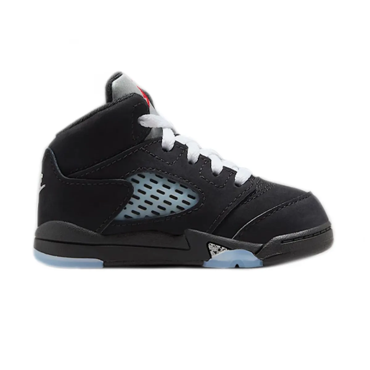 Laces|Baby Sneakers-Nike Jordan 5 Retro OG (TD) Black/White-Metallic Silver-Fire Red