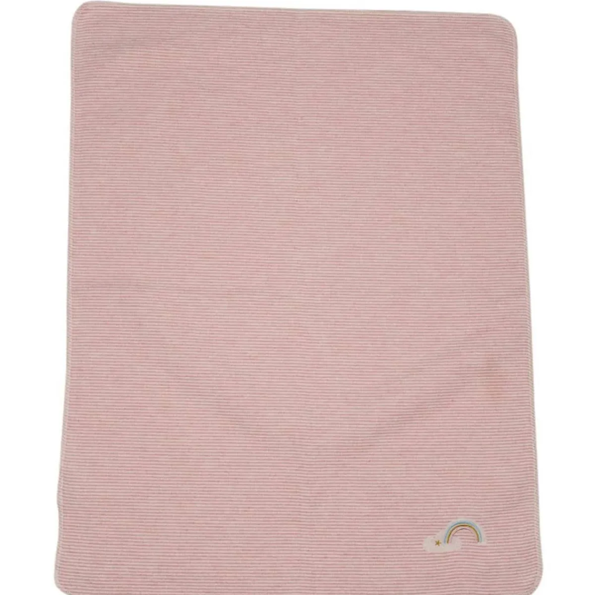 Blankets-David Fussenegger Juwel with Embroidery Stripes/Rainbow