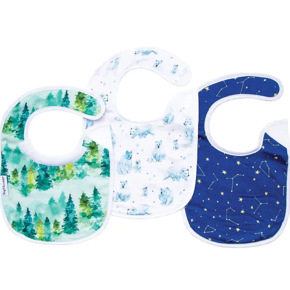Bibs + Burps-Tiny Twinkle Kaffle Feeder Bib (3 Pack)