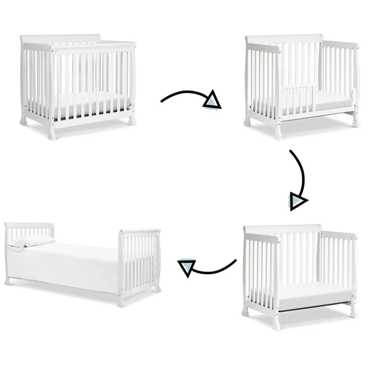 Mini Cribs-DaVinci Kalani 4-in-1 Convertible Mini Crib
