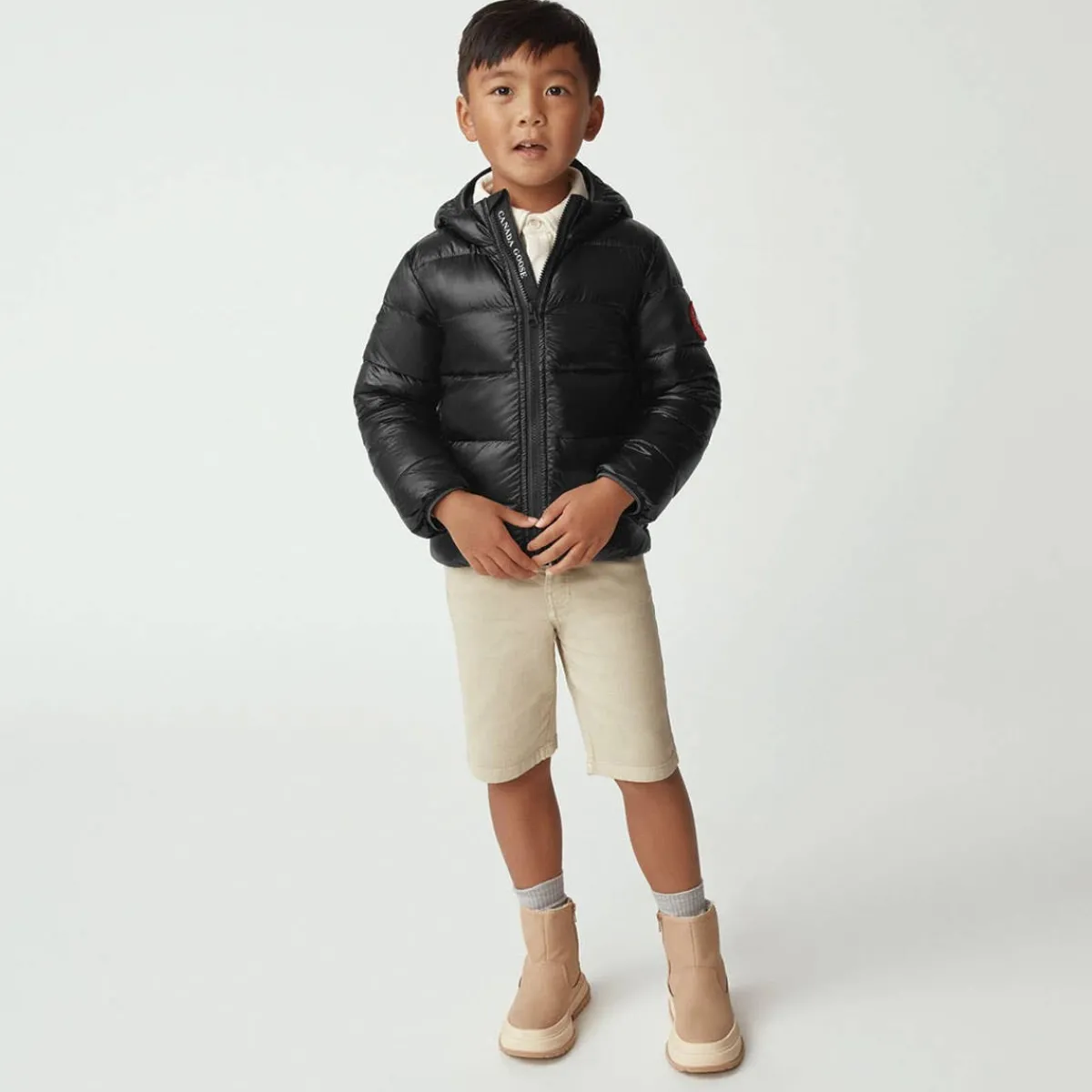 Winter Coats-Canada Goose Kids Crofton Hoody Black
