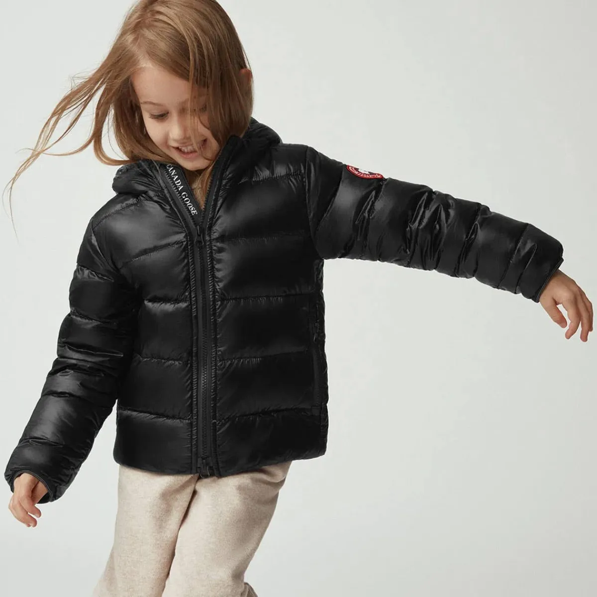 Winter Coats-Canada Goose Kids Crofton Hoody Black
