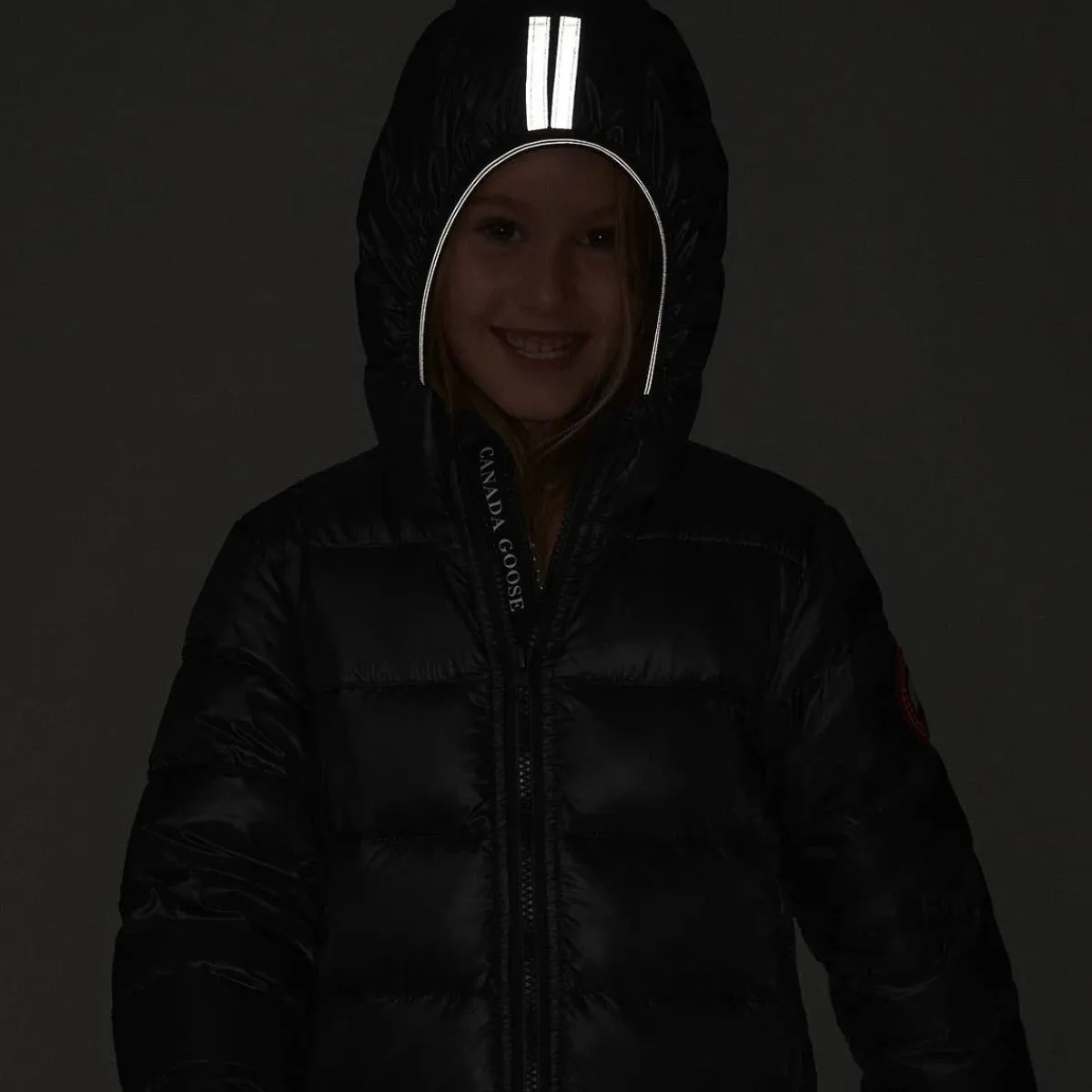 Winter Coats-Canada Goose Kids Crofton Hoody Black